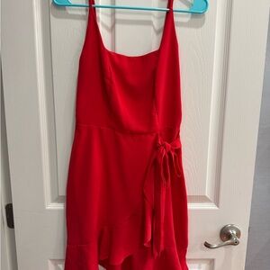 Women’s red mini dress